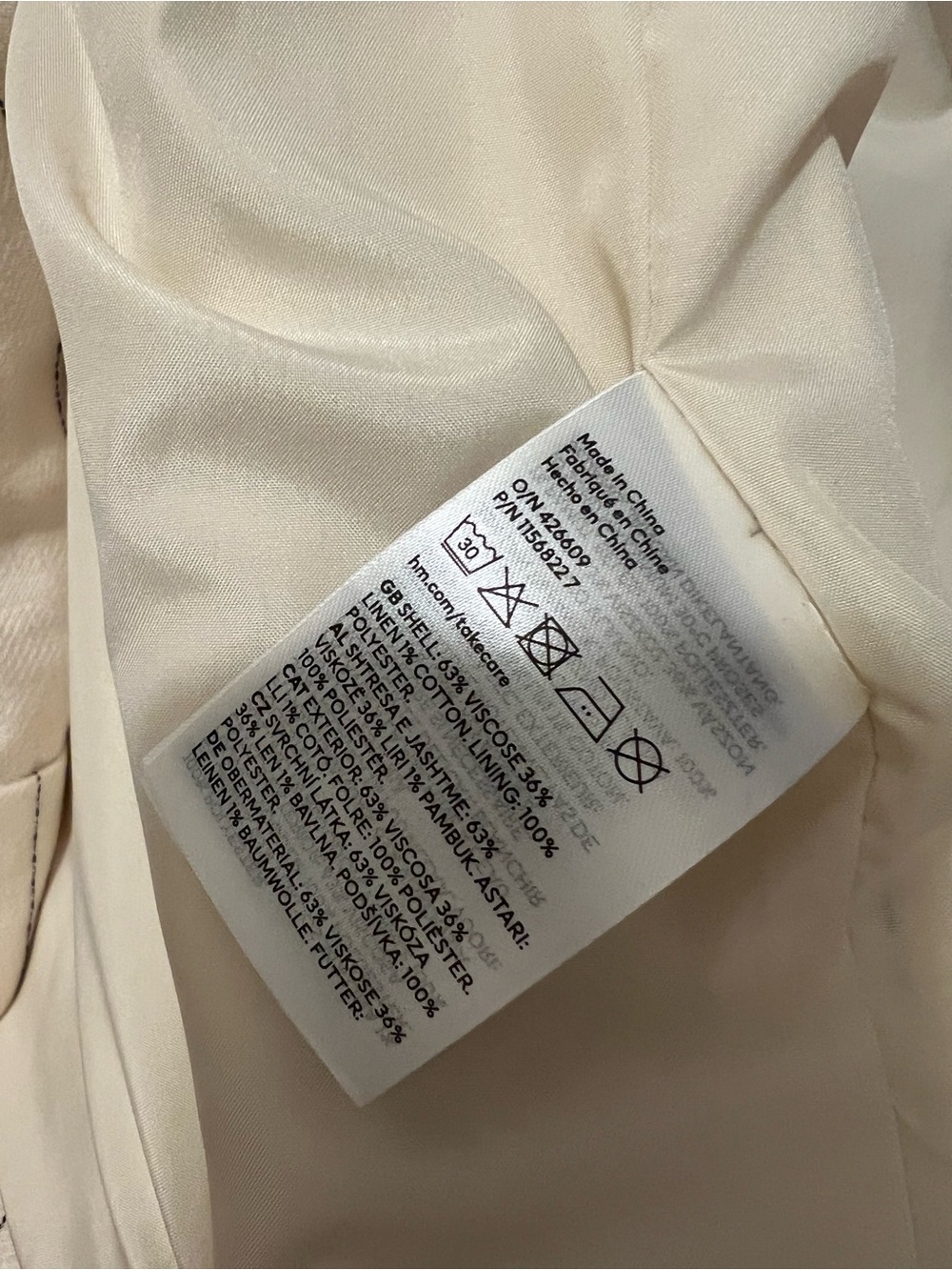 NWT H&M Studio Double Breasted Linen Blend Blazer size M - Picture 7 of 7
